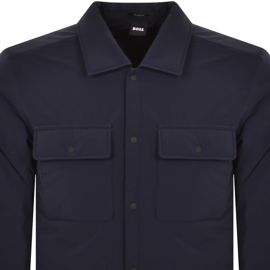 BOSS P Olson Padded Shirt Jacket Navy | Mainline Menswear